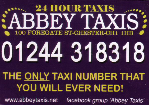 Abbey Taxis Advert